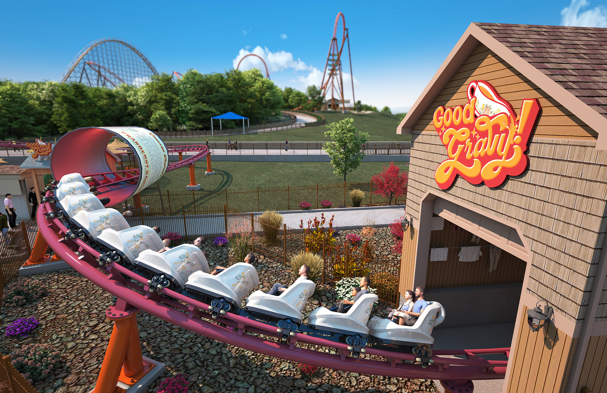 Holiday World | NEW 2024 Good Gravy! Roller Coaster