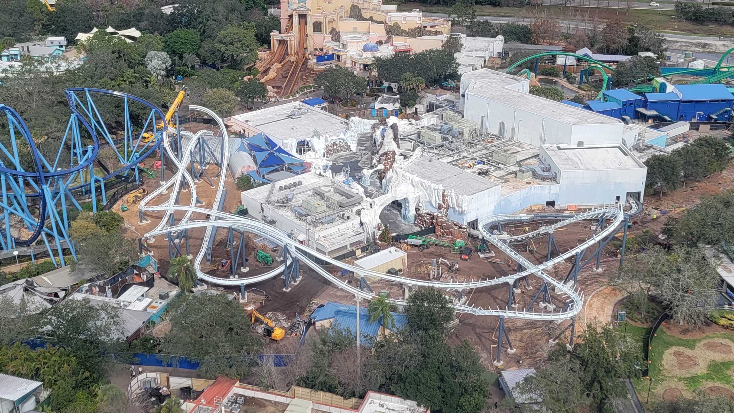 SeaWorld Orlando | Penguin Trek New For 2024 Roller Coaster | Construction Update 1.24.24